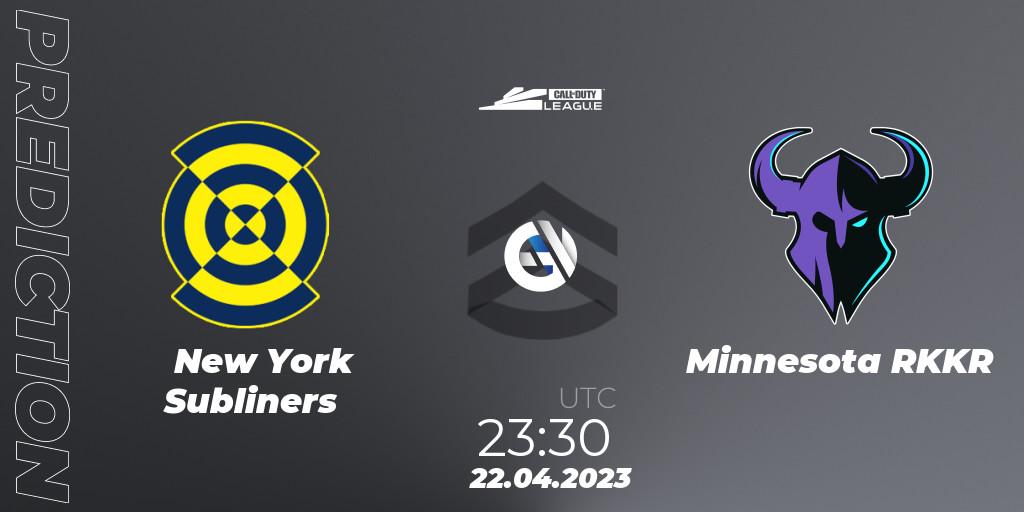 New York Subliners vs Minnesota RØKKR: Match Prediction. 22.04.2023 at 23:30, Call of Duty, Call of Duty League 2023: Stage 4 Major