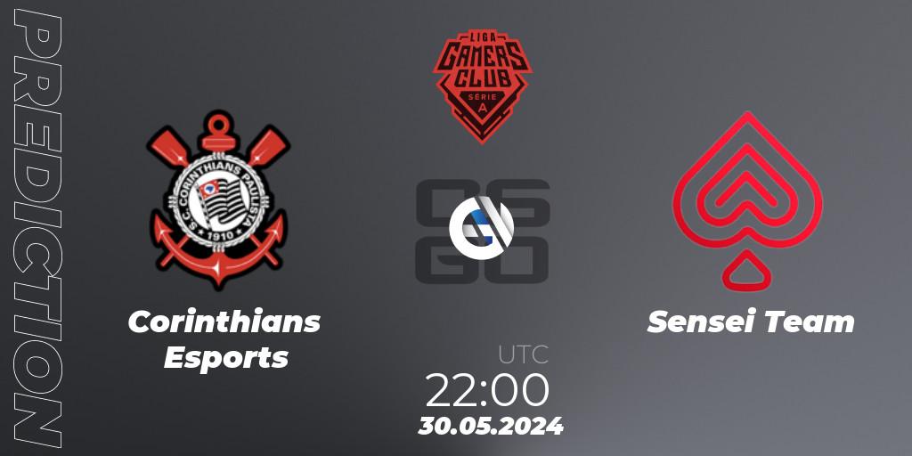 Corinthians Esports vs Sensei Team: Match Prediction. 30.05.2024 at 22:30, Counter-Strike (CS2), Gamers Club Liga Série A: May 2024