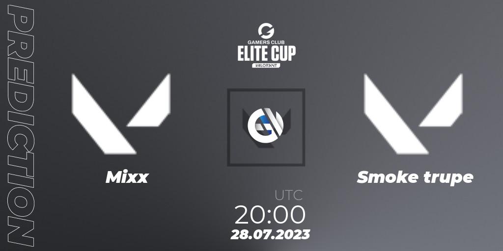 Mixx vs Smoke trupe: Match Prediction. 28.07.2023 at 20:00, VALORANT, Gamers Club Elite Cup 2023