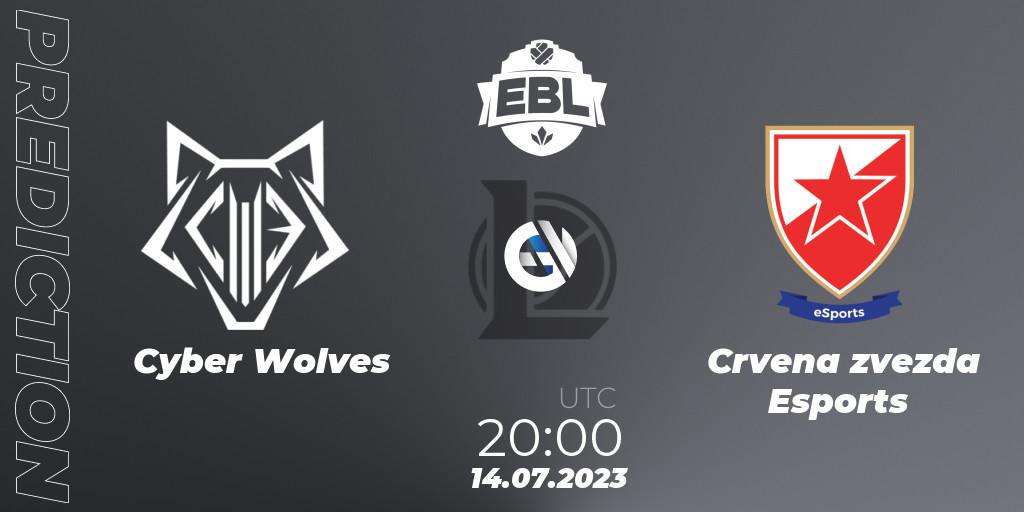 Cyber Wolves vs Crvena zvezda Esports: Match Prediction. 14.07.2023 at 20:00, LoL, Esports Balkan League Season 13