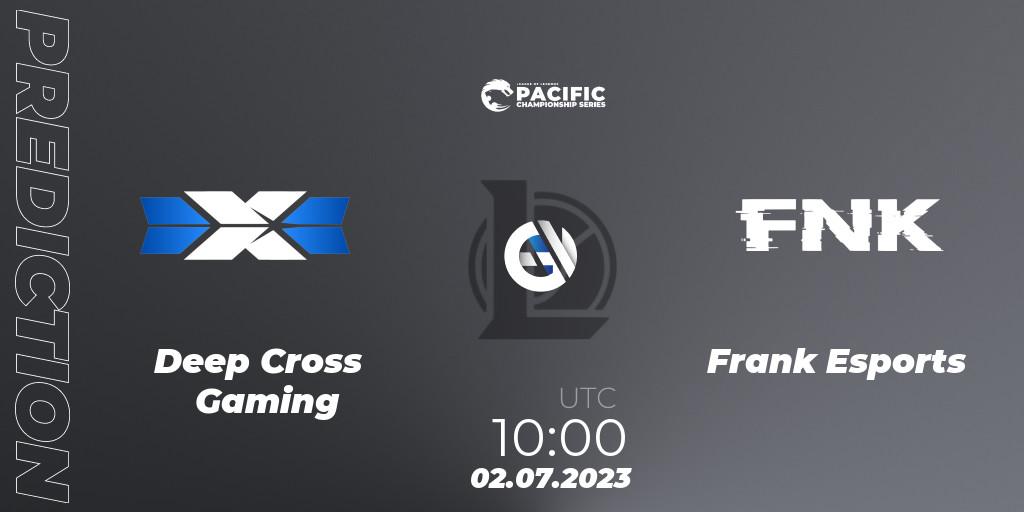 Deep Cross Gaming vs Frank Esports: Match Prediction. 02.07.2023 at 10:00, LoL, PACIFIC Championship series Group Stage