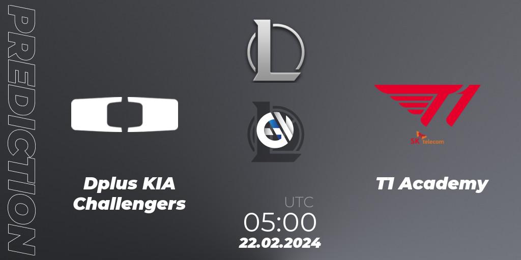 Dplus KIA Challengers vs T1 Academy: Match Prediction. 22.02.24, LoL, LCK Challengers League 2024 Spring - Group Stage