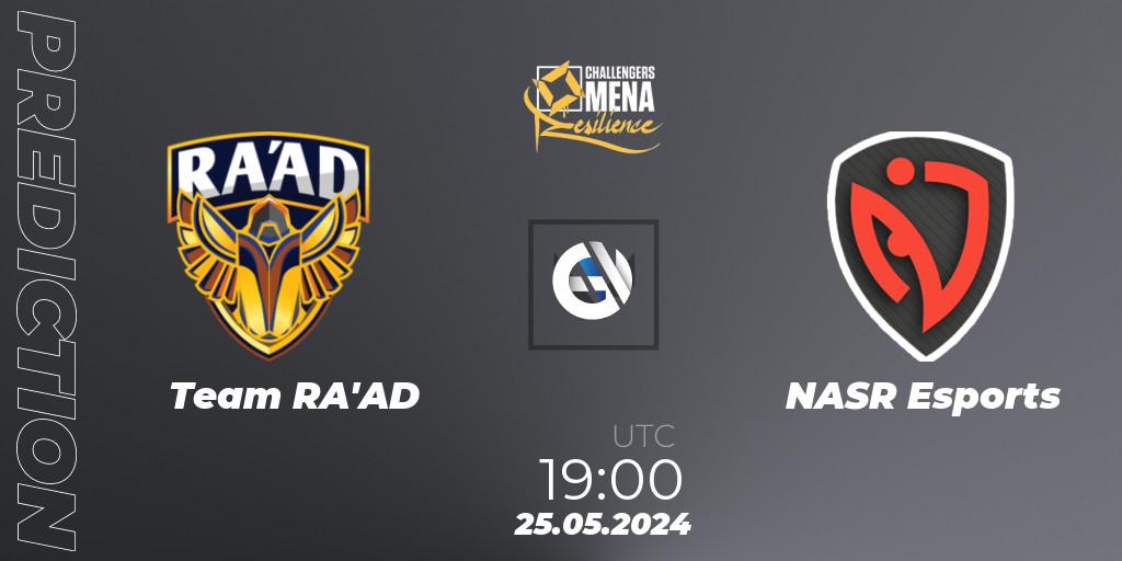 Team RA'AD vs NASR Esports: Match Prediction. 25.05.2024 at 18:00, VALORANT, VALORANT Challengers 2024 MENA: Resilience Split 2 - Levant and North Africa