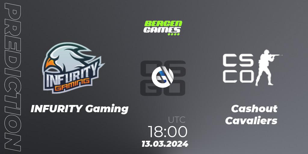 INFURITY Gaming vs Cashout Cavaliers: Match Prediction. 13.03.2024 at 18:00, Counter-Strike (CS2), Bergen Games 2024: Online Stage