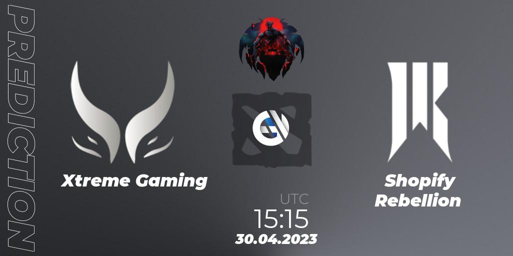 Xtreme Gaming vs Shopify Rebellion: Match Prediction. 30.04.2023 at 12:45, Dota 2, The Berlin Major 2023 ESL - Group Stage