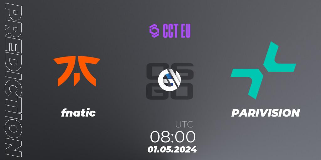 fnatic vs PARIVISION: Match Prediction. 01.05.2024 at 08:00, Counter-Strike (CS2), CCT Season 2 Europe Series 1
