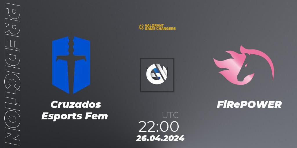  Cruzados Esports Fem vs FiRePOWER: Match Prediction. 26.04.2024 at 22:00, VALORANT, VCT 2024: Game Changers LAS - Opening