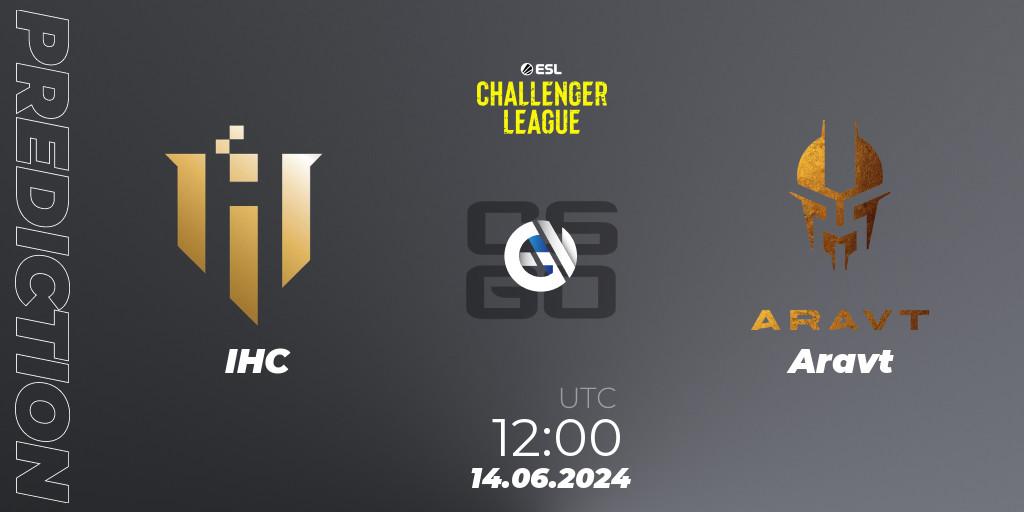 IHC vs Aravt: Match Prediction. 14.06.2024 at 12:00, Counter-Strike (CS2), ESL Challenger League Season 47 Relegation: Asia
