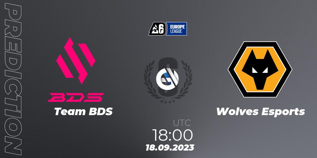 Team BDS vs Wolves Esports: Match Prediction. 18.09.2023 at 18:00, Rainbow Six, Europe League 2023 - Stage 2