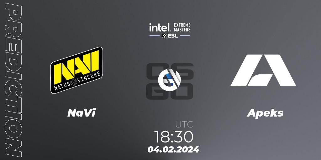 NaVi vs Apeks: Match Prediction. 04.02.24, CS2 (CS:GO), IEM Katowice 2024