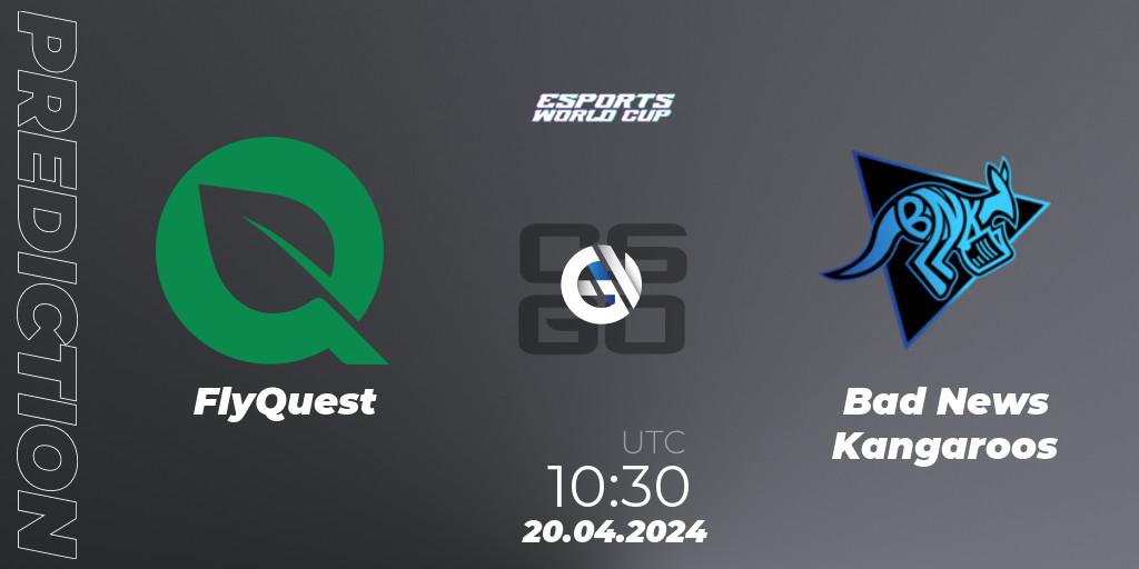 FlyQuest vs Bad News Kangaroos: Match Prediction. 20.04.2024 at 10:30, Counter-Strike (CS2), Esports World Cup 2024: Oceanic Closed Qualifier