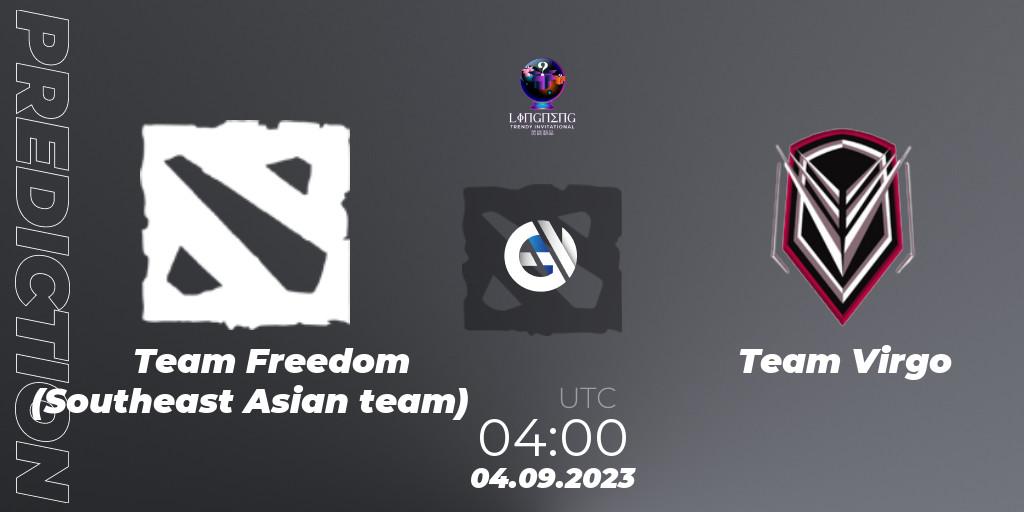 Team Freedom (Southeast Asian team) vs Team Virgo: Match Prediction. 04.09.2023 at 06:12, Dota 2, LingNeng Trendy Invitational
