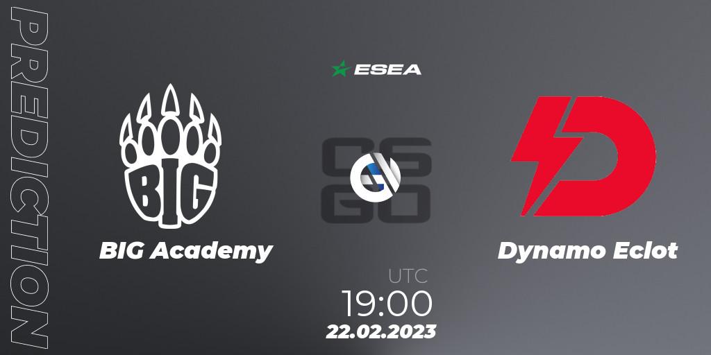 BIG Academy vs Dynamo Eclot: Match Prediction. 02.03.2023 at 19:00, Counter-Strike (CS2), ESEA Season 44: Advanced Division - Europe