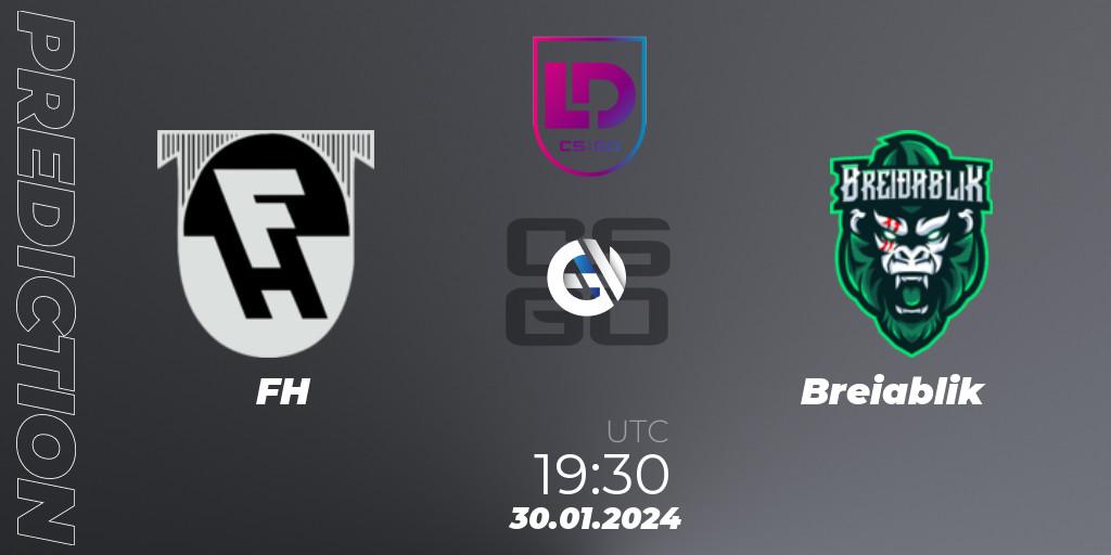 FH vs Breiðablik: Match Prediction. 30.01.2024 at 19:30, Counter-Strike (CS2), Icelandic Esports League Season 8: Regular Season