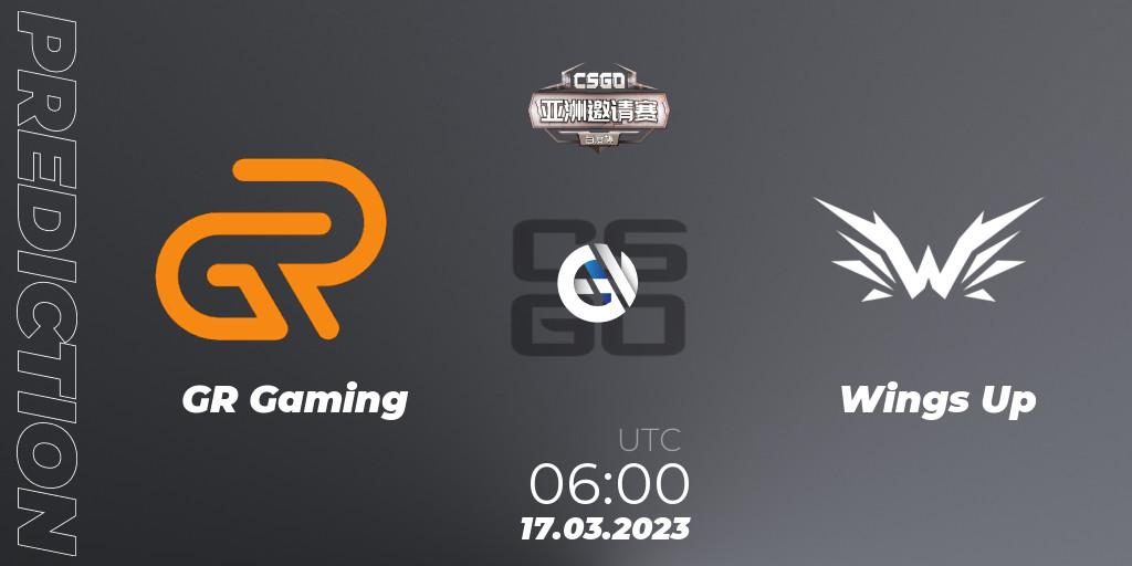 GR Gaming vs Wings Up: Match Prediction. 17.03.2023 at 06:00, Counter-Strike (CS2), Baidu Cup Invitational #2