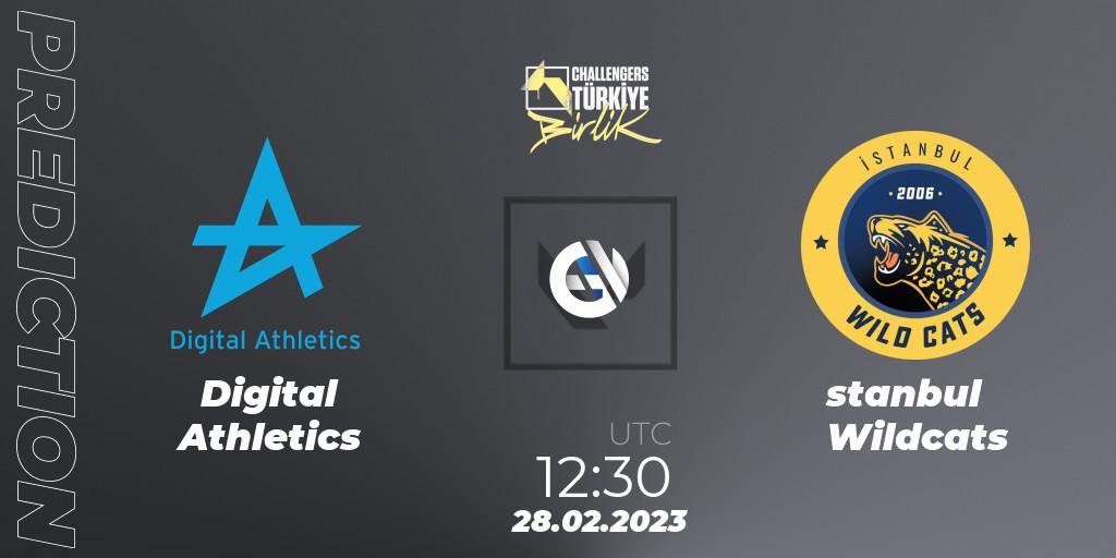 Digital Athletics vs İstanbul Wildcats: Match Prediction. 28.02.2023 at 12:30, VALORANT, VALORANT Challengers 2023 Turkey: Birlik Split 1