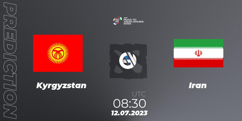 Kyrgyzstan vs Iran: Match Prediction. 12.07.2023 at 08:30, Dota 2, 2022 AESF Road to Asian Games - Central Asia