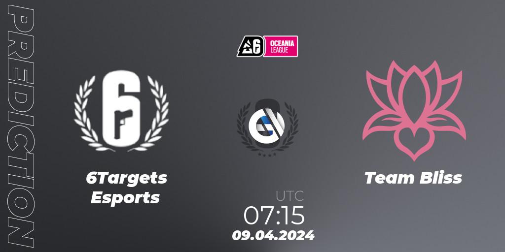 6Targets Esports vs Team Bliss: Match Prediction. 09.04.24, Rainbow Six, Oceania League 2024 - Stage 1