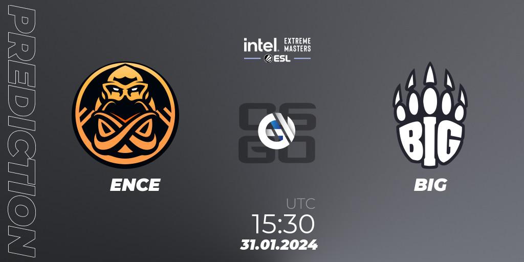 ENCE vs BIG: Match Prediction. 31.01.2024 at 15:40, Counter-Strike (CS2), IEM Katowice 2024 Play-in