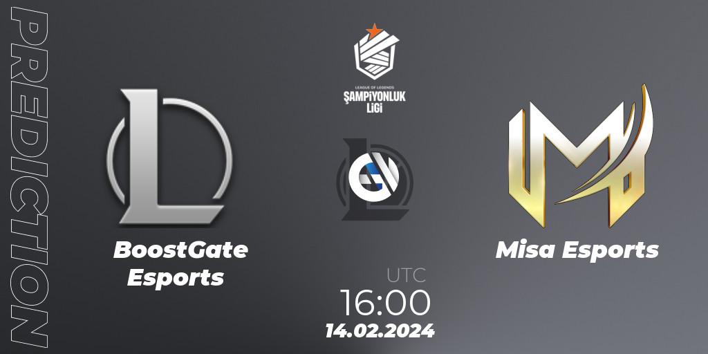 BoostGate Esports vs Misa Esports: Match Prediction. 14.02.2024 at 16:00, LoL, TCL Winter 2024