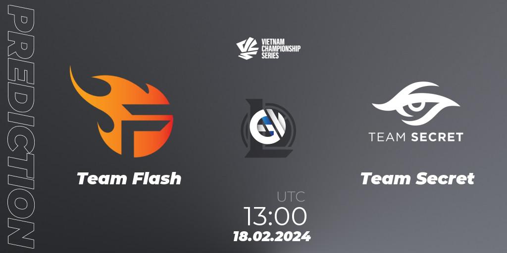 Team Flash vs Team Secret: Match Prediction. 18.02.2024 at 13:00, LoL, VCS Dawn 2024 - Group Stage