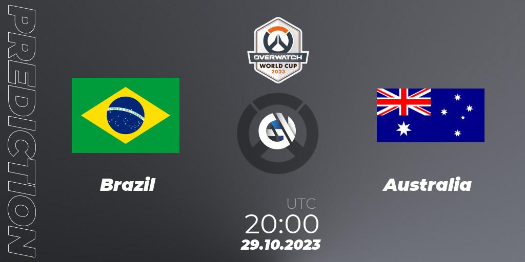 Brazil vs Australia: Match Prediction. 29.10.23, Overwatch, Overwatch World Cup 2023