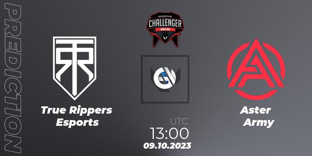 True Rippers Esports vs Aster Army: Match Prediction. 09.10.2023 at 13:15, VALORANT, TEC Challenger Series 10