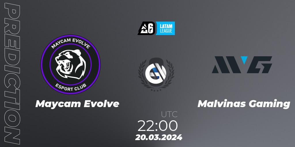 Maycam Evolve vs Malvinas Gaming: Match Prediction. 20.03.2024 at 22:00, Rainbow Six, LATAM League 2024 - Stage 1: LATAM South