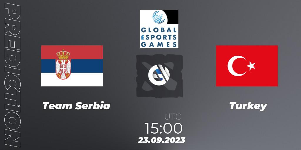 Team Serbia vs Turkey: Match Prediction. 23.09.23, Dota 2, Global Esports Games 2023: Europe Qualifier