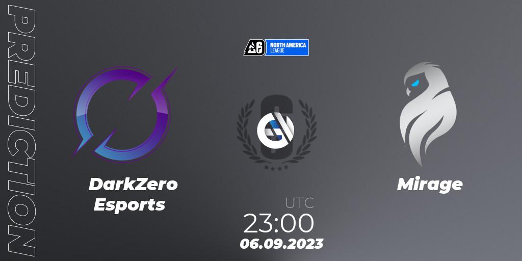 DarkZero Esports vs Mirage: Match Prediction. 06.09.2023 at 23:45, Rainbow Six, North America League 2023 - Stage 2