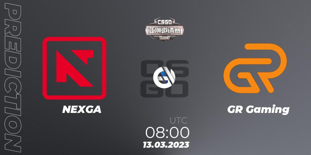 NEXGA vs GR Gaming: Match Prediction. 13.03.23, CS2 (CS:GO), Baidu Cup Invitational #2
