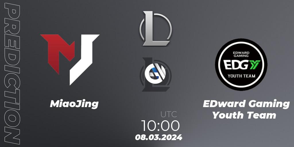 MiaoJing vs EDward Gaming Youth Team: Match Prediction. 08.03.24, LoL, LDL 2024 - Stage 1