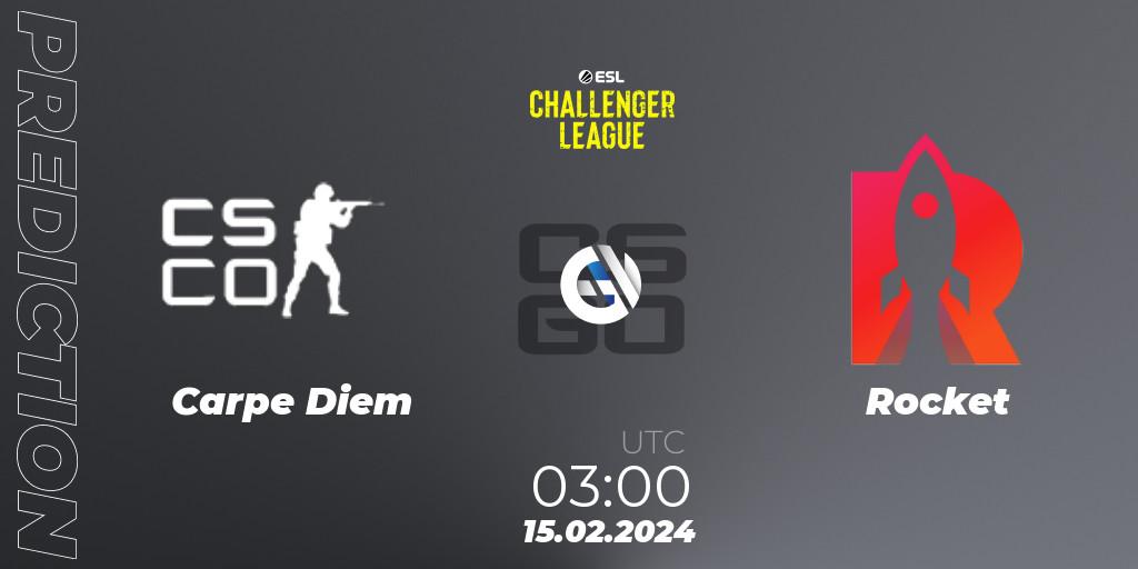 Carpe Diem vs Rocket: Match Prediction. 15.02.2024 at 03:00, Counter-Strike (CS2), ESL Challenger League Season 47: North America