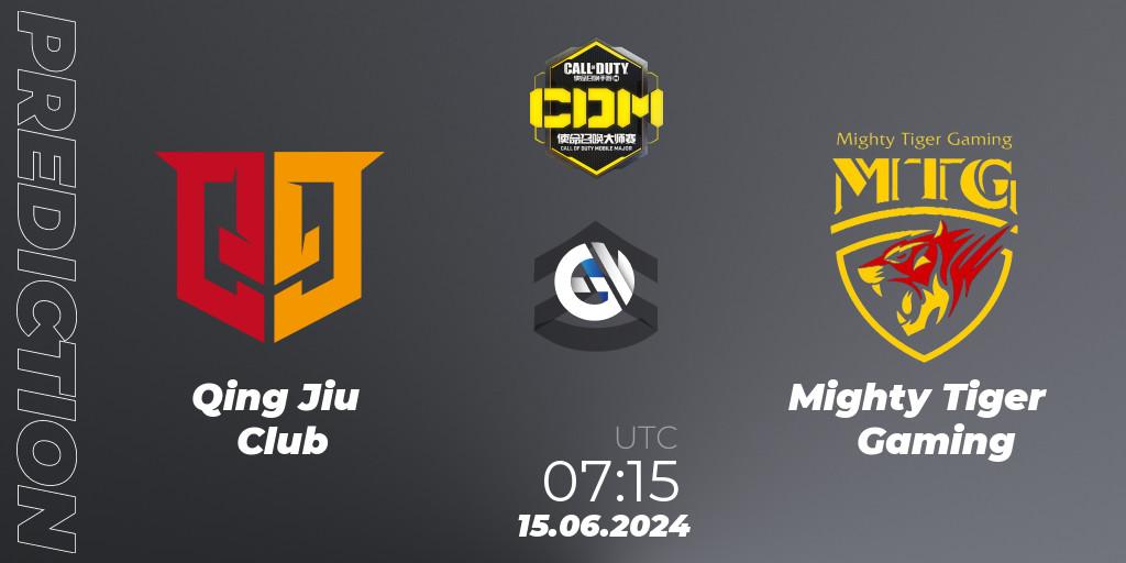 Qing Jiu Club vs Mighty Tiger Gaming: Match Prediction. 15.06.2024 at 07:15, Call of Duty, China Masters 2024 S8: Regular Season