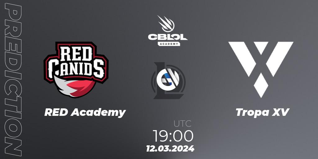 RED Academy vs Tropa XV: Match Prediction. 12.03.2024 at 19:00, LoL, CBLOL Academy Split 1 2024
