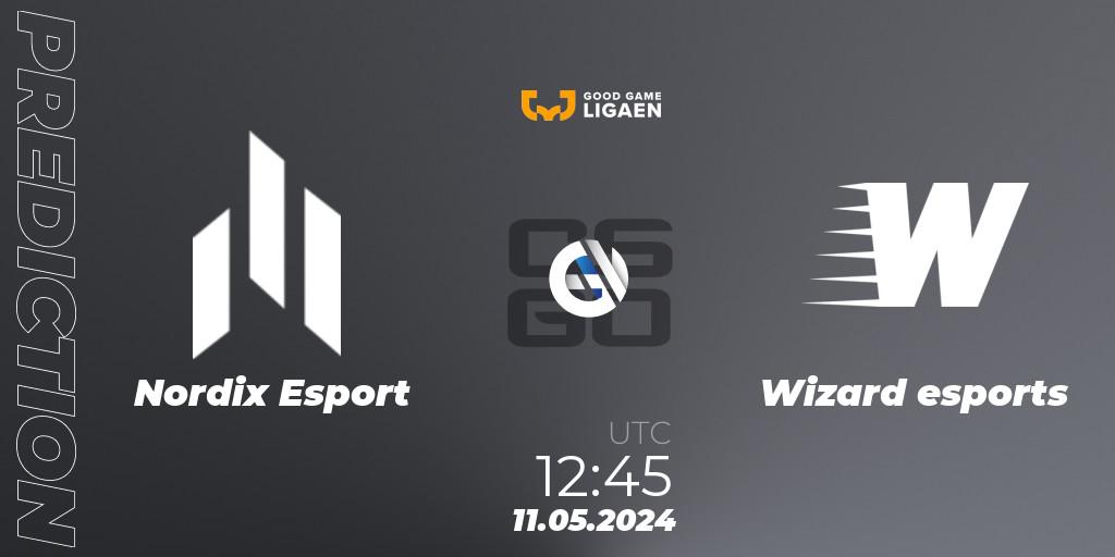 Nordix Esport vs Wizard esports: Match Prediction. 11.05.2024 at 12:45, Counter-Strike (CS2), Good Game-ligaen Spring 2024