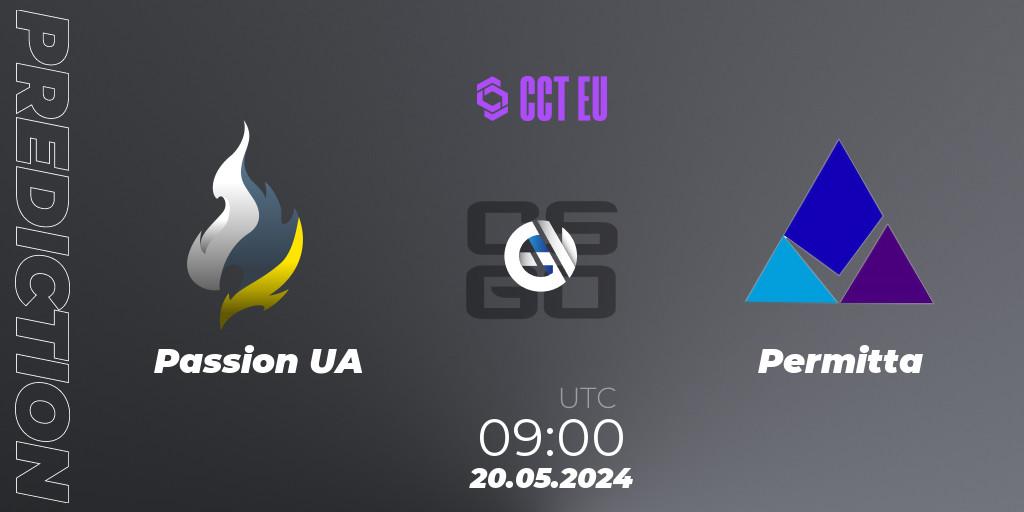 Passion UA vs Permitta: Match Prediction. 20.05.2024 at 09:00, Counter-Strike (CS2), CCT Season 2 Europe Series 4