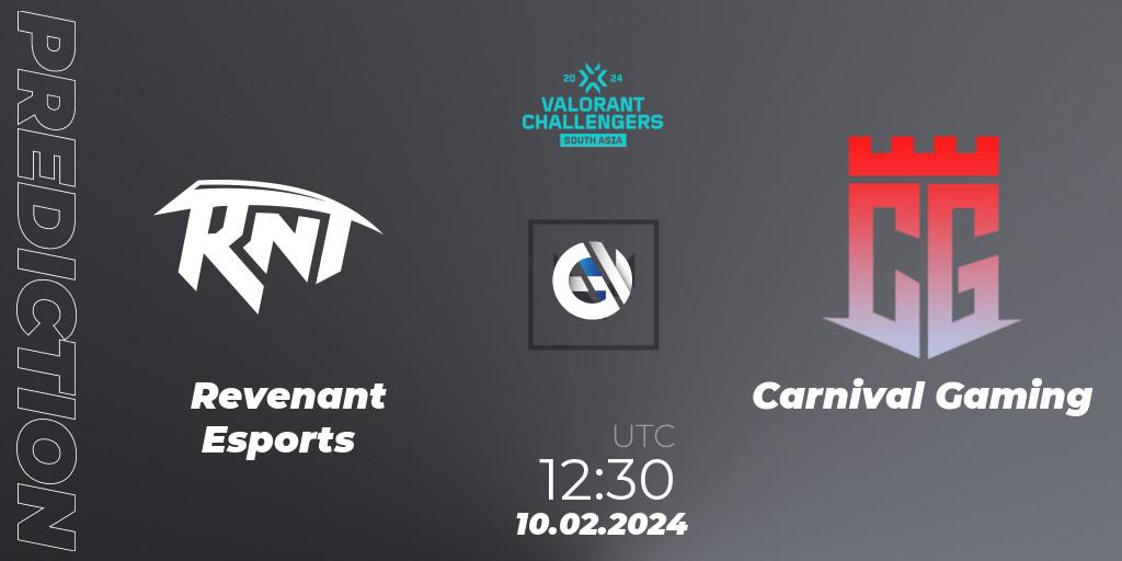 Revenant Esports vs Carnival Gaming: Match Prediction. 10.02.24, VALORANT, VALORANT Challengers 2024: South Asia Split 1 - Cup 1