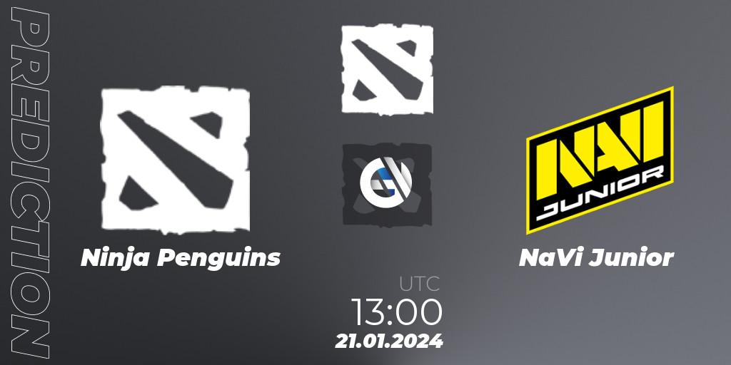 Ninja Penguins vs NaVi Junior: Match Prediction. 21.01.2024 at 13:01, Dota 2, European Pro League Season 16