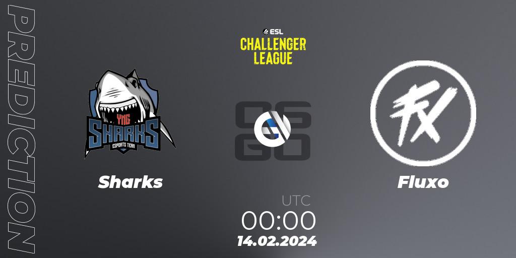 Sharks vs Fluxo: Match Prediction. 15.02.2024 at 18:00, Counter-Strike (CS2), ESL Challenger League Season 47: South America