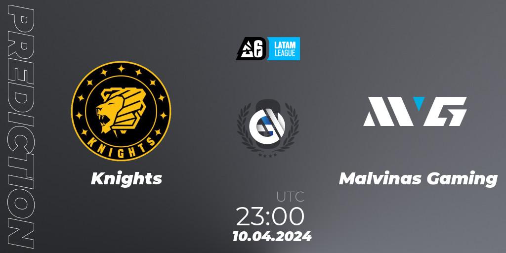 Knights vs Malvinas Gaming: Match Prediction. 10.04.2024 at 23:00, Rainbow Six, LATAM League 2024 - Stage 1: LATAM South