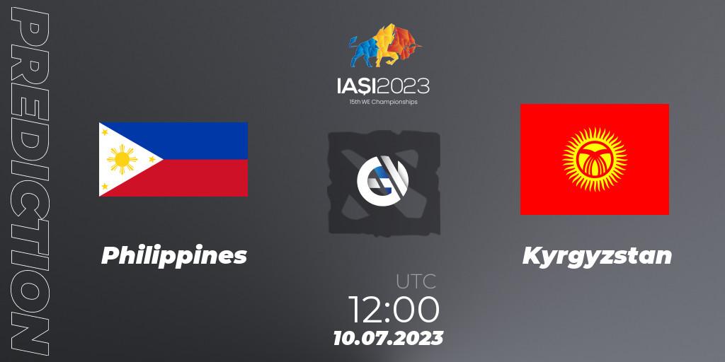 Philippines vs Kyrgyzstan: Match Prediction. 10.07.2023 at 13:00, Dota 2, Gamers8 IESF Asian Championship 2023