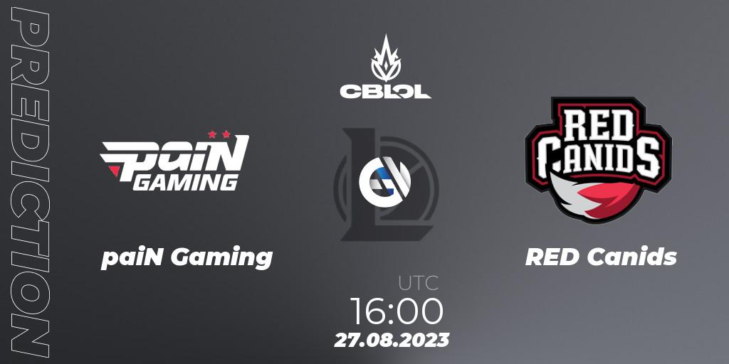 paiN Gaming vs RED Canids: Match Prediction. 27.08.2023 at 16:00, LoL, CBLOL Split 2 2023 - Playoffs