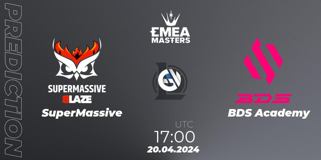 SuperMassive vs BDS Academy: Match Prediction. 20.04.2024 at 17:00, LoL, EMEA Masters Spring 2024 - Group Stage
