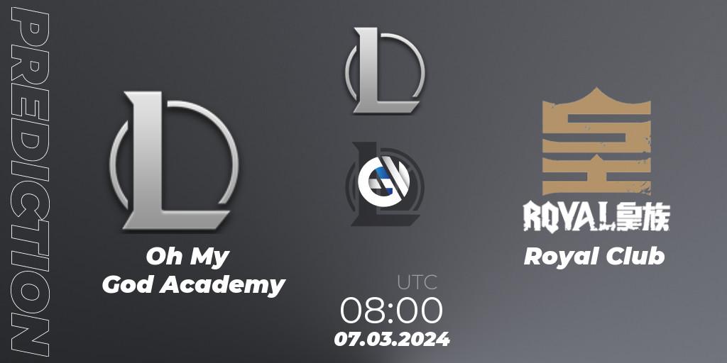 Oh My God Academy vs Royal Club: Match Prediction. 07.03.2024 at 08:00, LoL, LDL 2024 - Stage 1