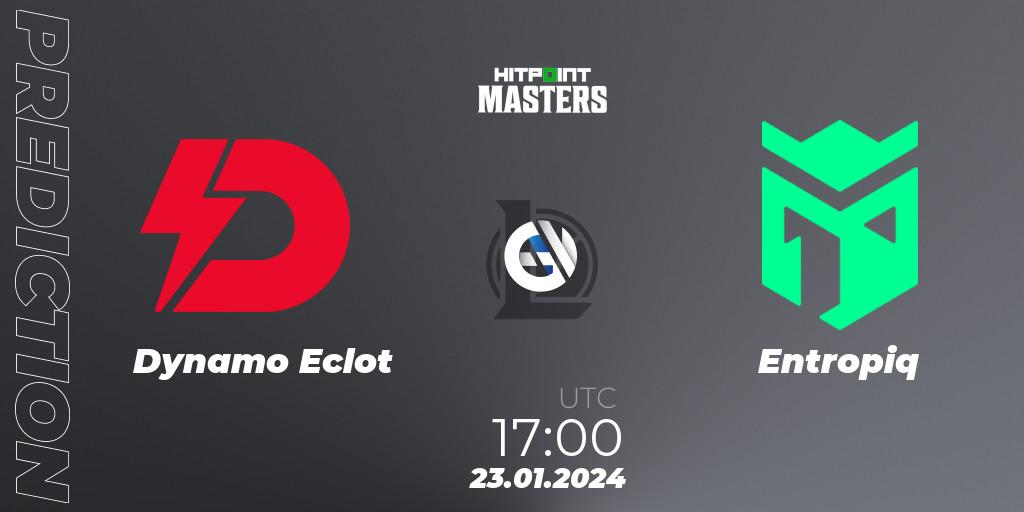Dynamo Eclot vs Entropiq: Match Prediction. 23.01.2024 at 17:00, LoL, Hitpoint Masters Spring 2024