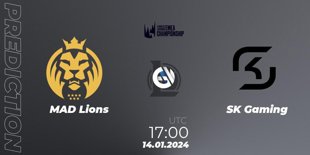 MAD Lions vs SK Gaming: Match Prediction. 14.01.2024 at 17:20, LoL, LEC Winter 2024 - Regular Season