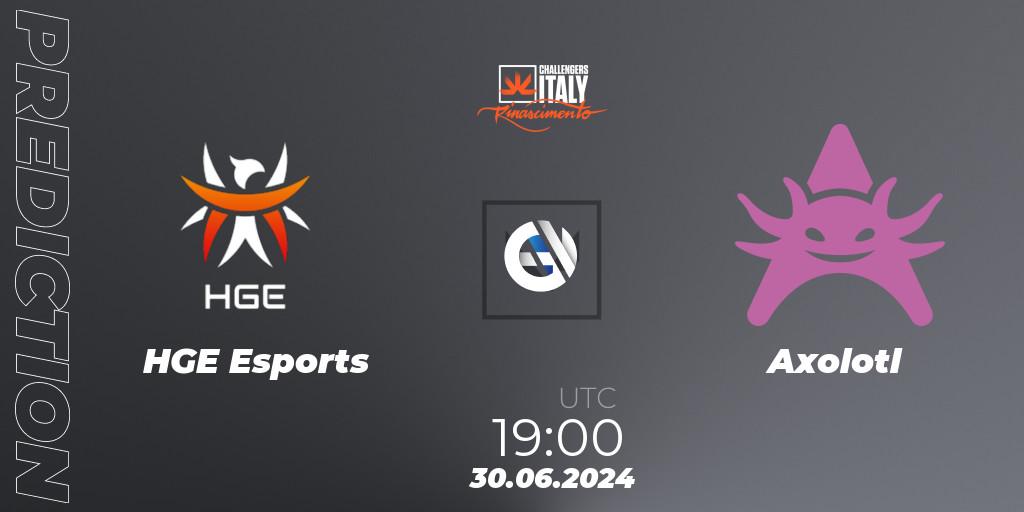 HGE Esports vs Axolotl: Match Prediction. 30.06.2024 at 19:00, VALORANT, VALORANT Challengers 2024 Italy: Rinascimento Split 2