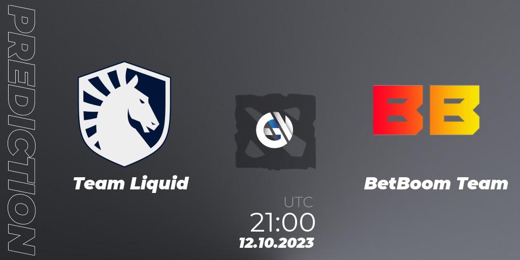 Team Liquid vs BetBoom Team: Match Prediction. 12.10.2023 at 21:07, Dota 2, The International 2023 - Group Stage
