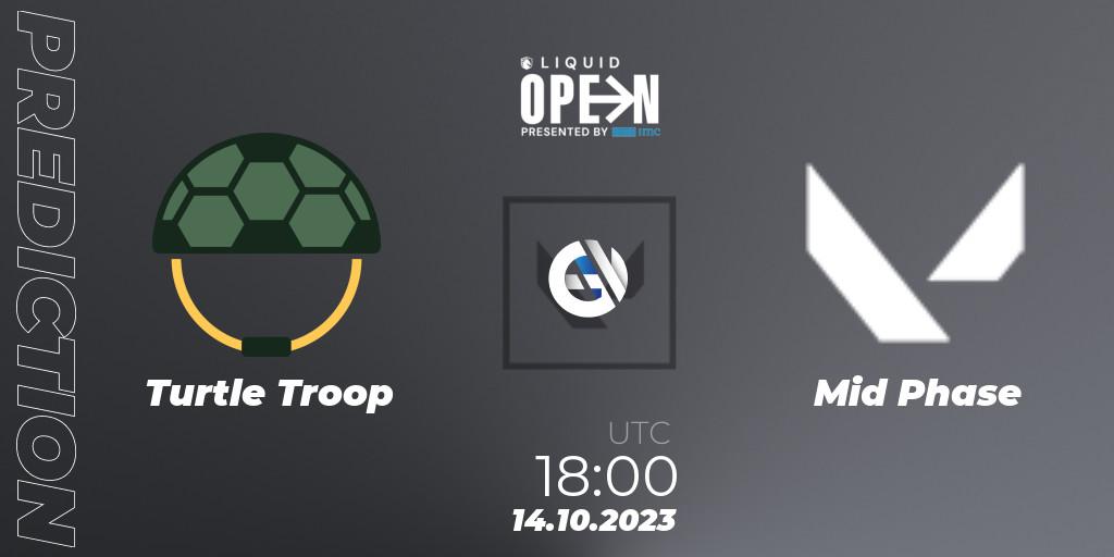 Turtle Troop vs Mid Phase: Match Prediction. 14.10.2023 at 18:00, VALORANT, Liquid Open 2023 - North America